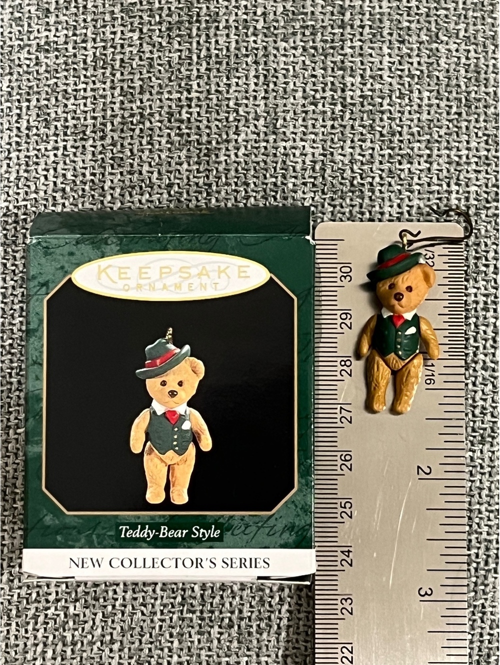 Hallmark Keepsake Teddy Bear Style Ornament 1997 Miniature Bear